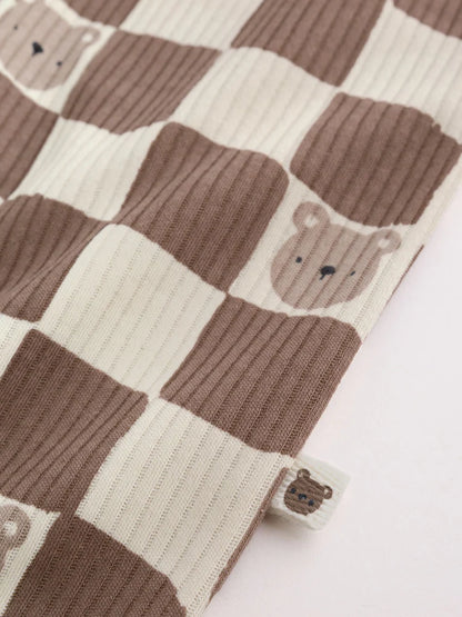 |BabyBoy| Kit Com 4 Macacões De Bebê Marrons Com Zíper Bidirecional (0 meses a 3 anos)