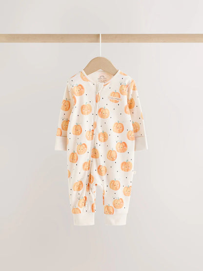 |BabyGirl| Pacote com 3 Macacões de Bebê Neutros com Zíper Bidirecional (0 meses a 3 anos)