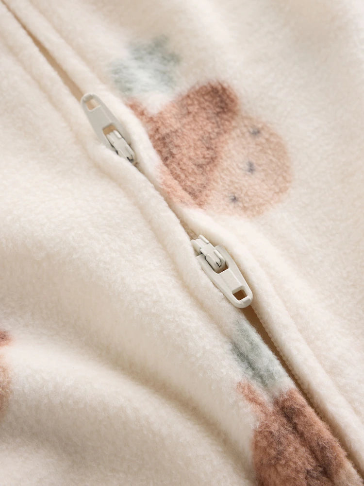 |BabyBoy| Kit com 2 Macacões de Bebê em Microfleece Verde-Sálvia com Zíper Bidirecional