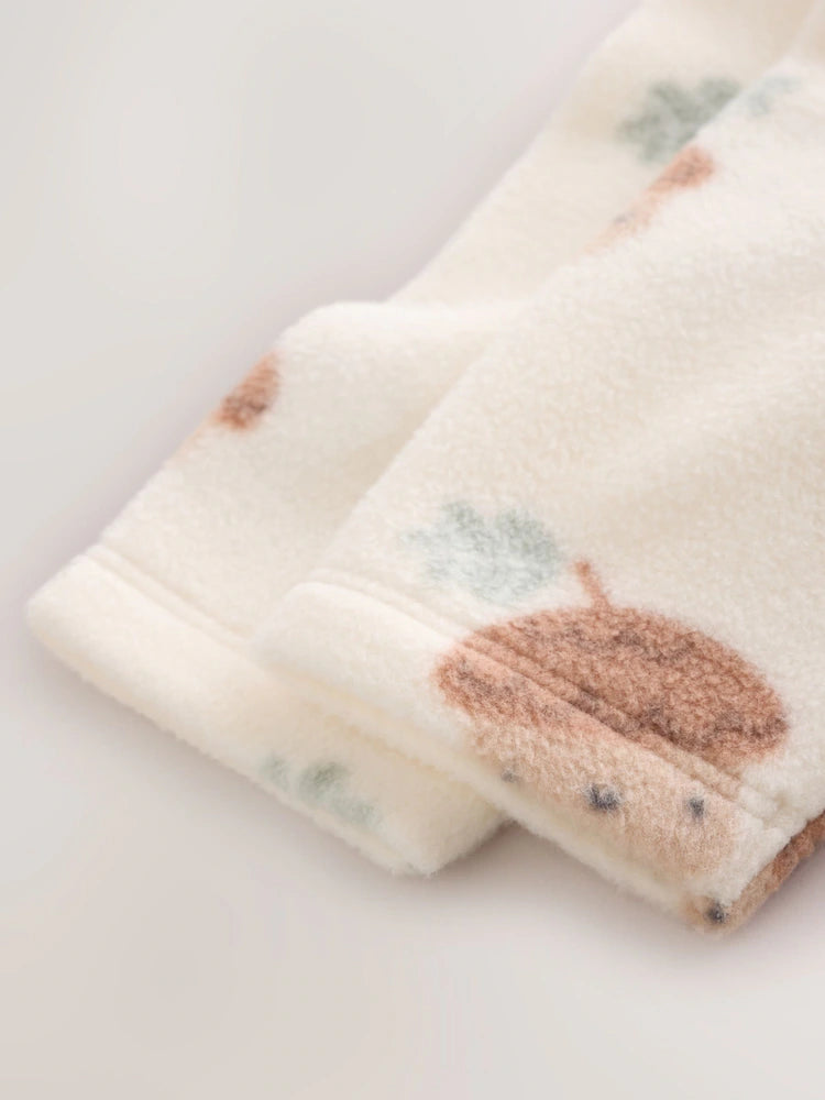 |BabyBoy| Kit com 2 Macacões de Bebê em Microfleece Verde-Sálvia com Zíper Bidirecional