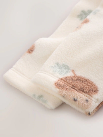 |BabyBoy| Kit com 2 Macacões de Bebê em Microfleece Verde-Sálvia com Zíper Bidirecional