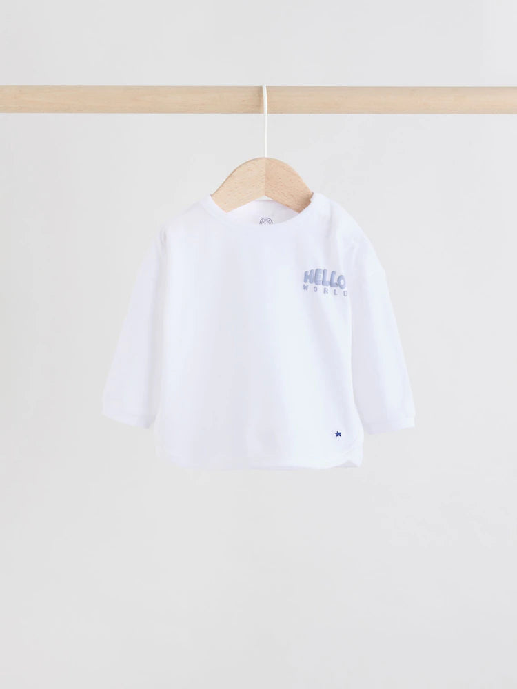 |BabyBoy| Conjunto De Bebê De 3 Peças Composto Por Jaqueta Azul De Malha, Body e Leggings (0 meses a 2 anos)