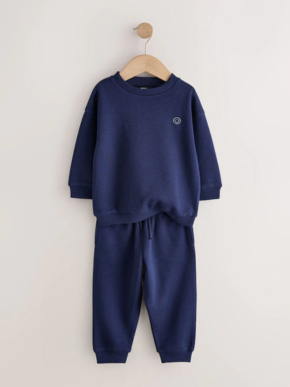 |Boy| Conjunto De 6 Peças Com Blusão De Moletom e Calça Jogger Azul (3 meses a 7 anos)