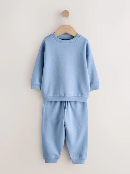 |Boy| Conjunto De 6 Peças Com Blusão De Moletom e Calça Jogger Azul (3 meses a 7 anos)