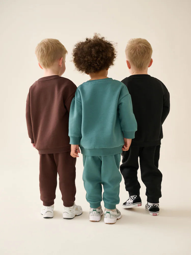 |Boy| Conjunto de 6 peças de moletom (blusa e calça jogger) nas cores verde e azul (3 meses a 7 anos)
