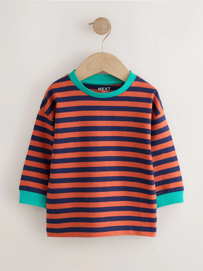 |Boy| Kit com 3 camisetas de manga longa com aplicação de avião e cachorro (cores: vermelho, azul-marinho e verde)