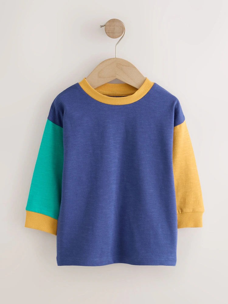 |Boy| Kit com 3 camisetas de manga longa com aplicação de avião e cachorro (cores: vermelho, azul-marinho e verde)
