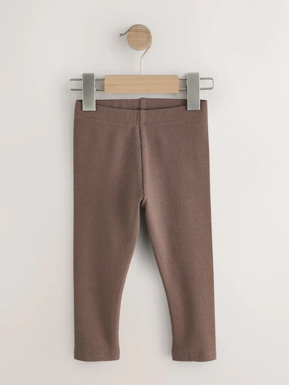 |Girl| Kit com 5 Leggings Caneladas Azul/Verde (3 meses a 7 anos)