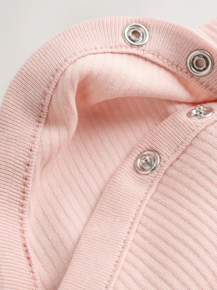 |BabyGirl| Conjunto De 3 Peças: Vestido Jardineira Jeans Com Estampa De Bolinhas, Body De manga longa e meia-calça (0 meses a 2 anos)
