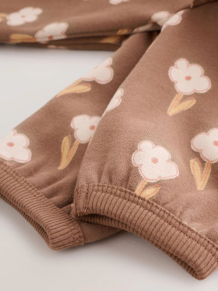 |BabyGirl| Macacão de Moletom para Bebê – Marrom-Chocolate (0 meses a 2 anos)
