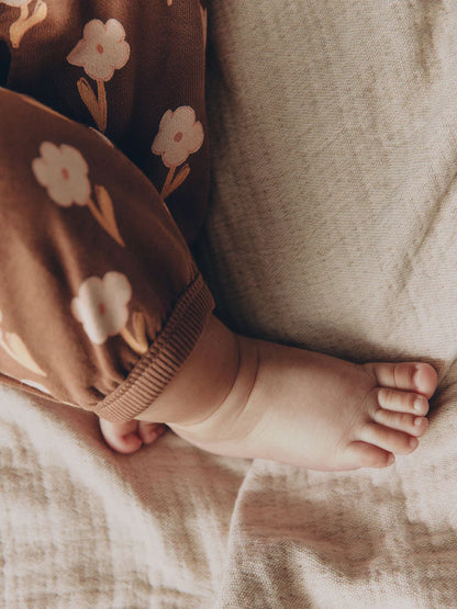 |BabyGirl| Macacão de Moletom para Bebê – Marrom-Chocolate (0 meses a 2 anos)