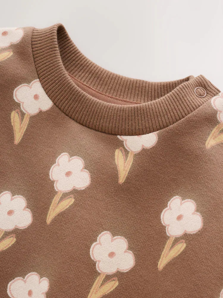 |BabyGirl| Macacão de Moletom para Bebê – Marrom-Chocolate (0 meses a 2 anos)
