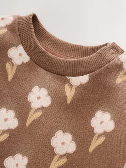 |BabyGirl| Macacão de Moletom para Bebê – Marrom-Chocolate (0 meses a 2 anos)