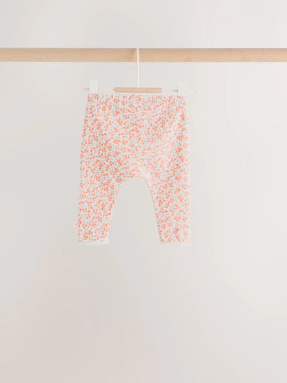 |BabyGirl| Conjunto de Moletom e Legging com Estampa de Pato Rosa (0 meses a 2 anos)