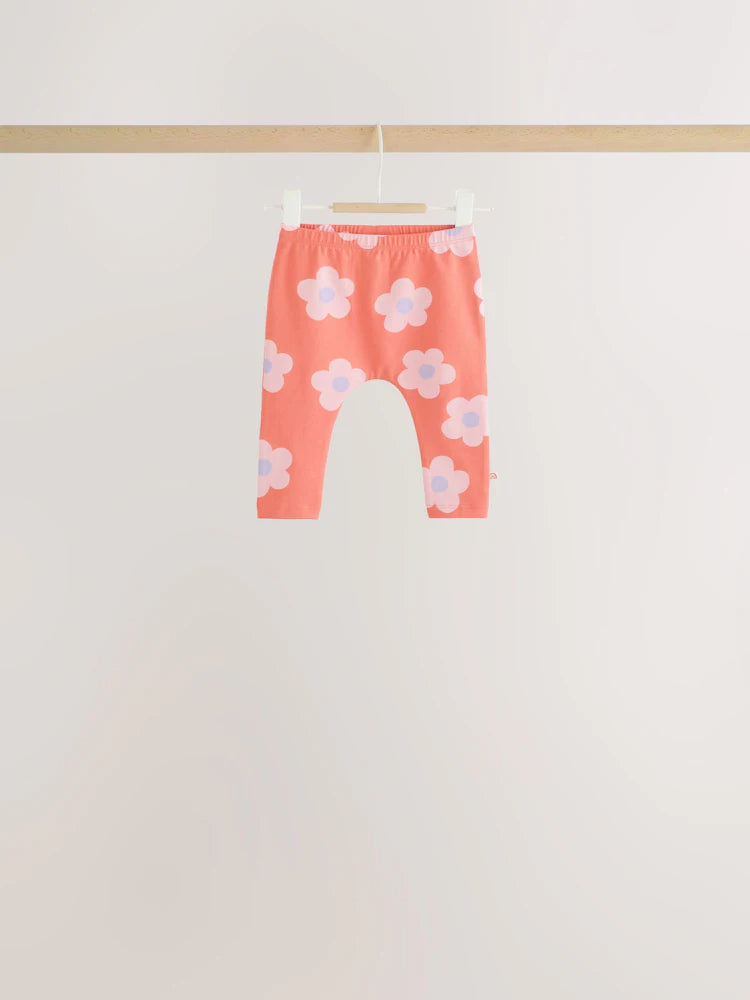 |BabyGirl| Conjunto De 6 Peças Para Bebê: Camiseta De Manga Longa Listrada Azul-Marinho e Leggings (0 meses a 2 anos)