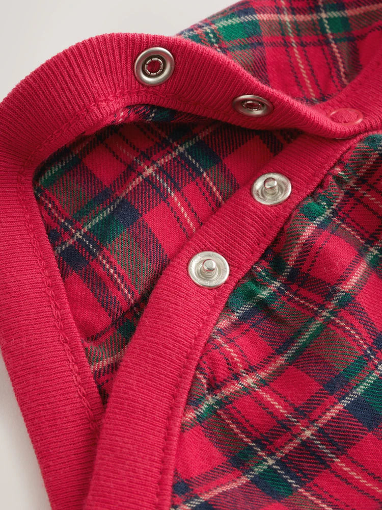 |BabyBoy| Conjunto De 3 Peças Para Bebê: Camisa Xadrez Vermelha, Calça e Suspensórios (0 meses a 2 anos)