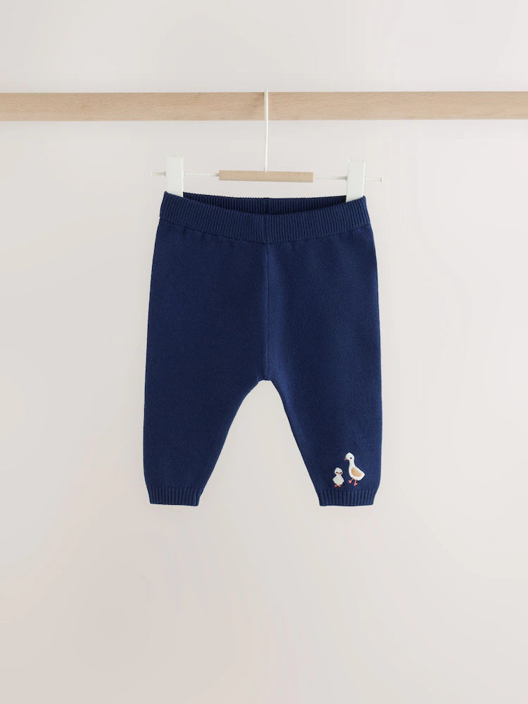 |BabyBoy| Conjunto De Tricô Para Bebê Hamish Farm (verde/azul): Blusão e Legging (0 meses a 2 anos)