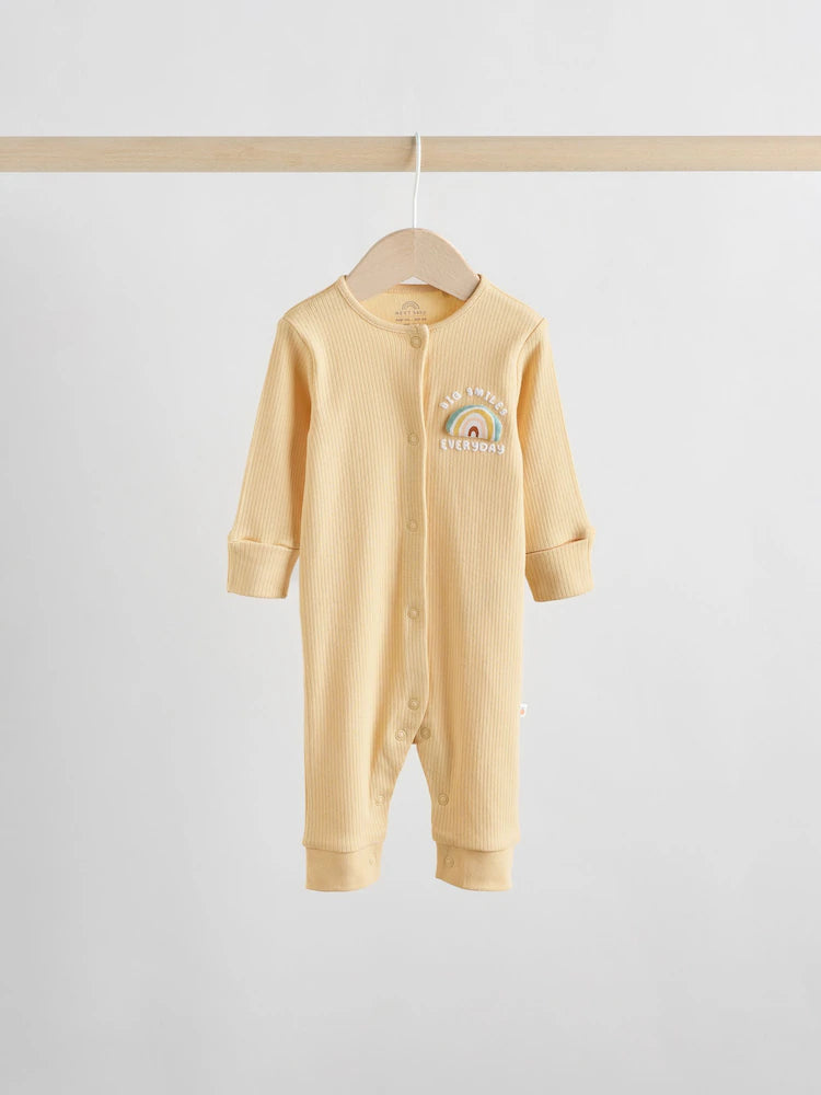 |BabyGirl| Pacote Com 3 Macacões De Dormir Com Personagens Sem Pés Amarelos Para Bebês (0 meses a 3 anos)