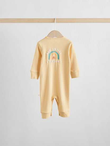 |BabyGirl| Pacote Com 3 Macacões De Dormir Com Personagens Sem Pés Amarelos Para Bebês (0 meses a 3 anos)