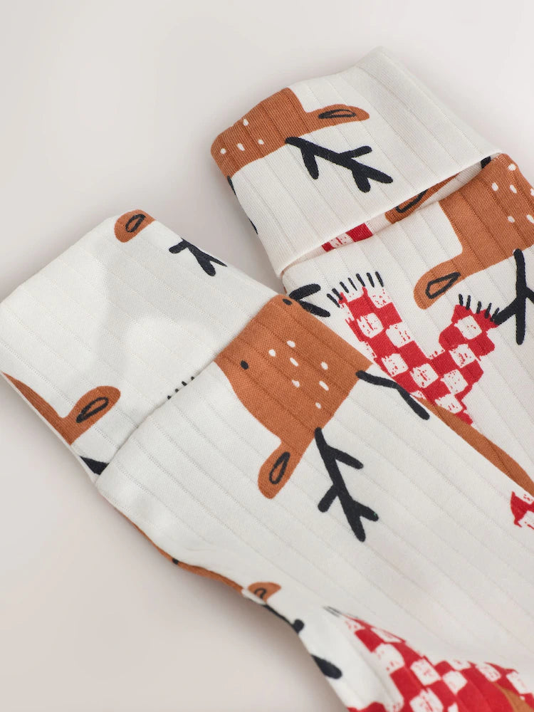 |BabyBoy| Macacão De Dormir De Rena De Natal Para Bebê Cru (0 meses a 3 anos)