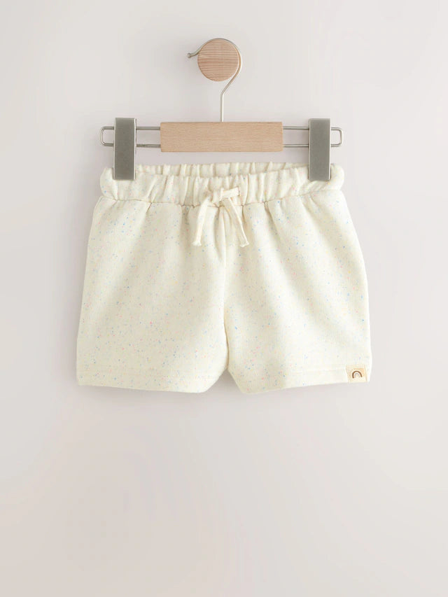 |Girl| Conjunto de shorts azul/rosa/aveia, pacote com 3 (3 meses a 7 anos)
