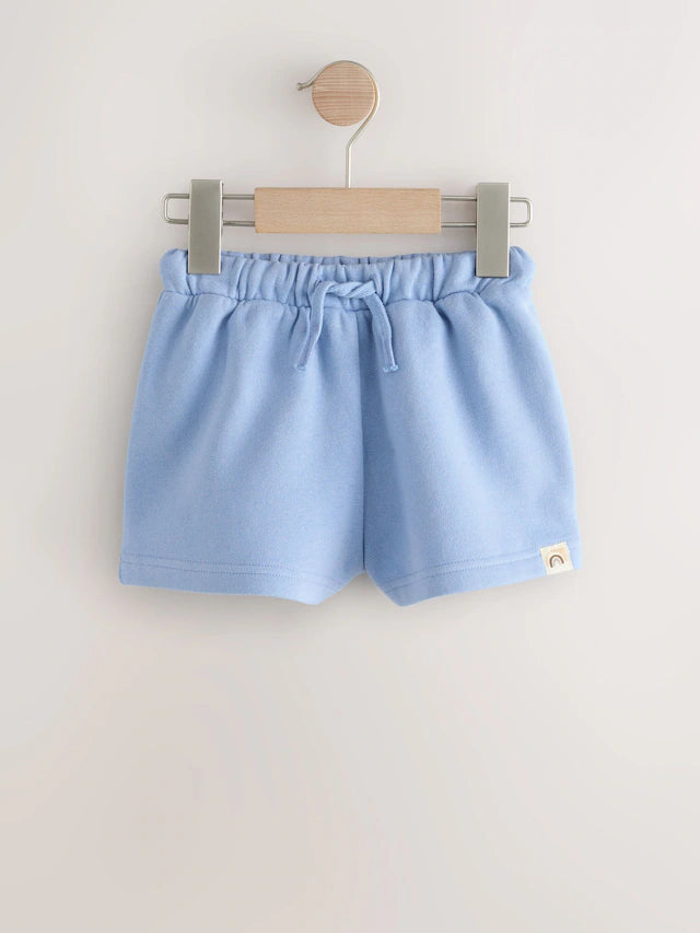 |Girl| Conjunto de shorts azul/rosa/aveia, pacote com 3 (3 meses a 7 anos)
