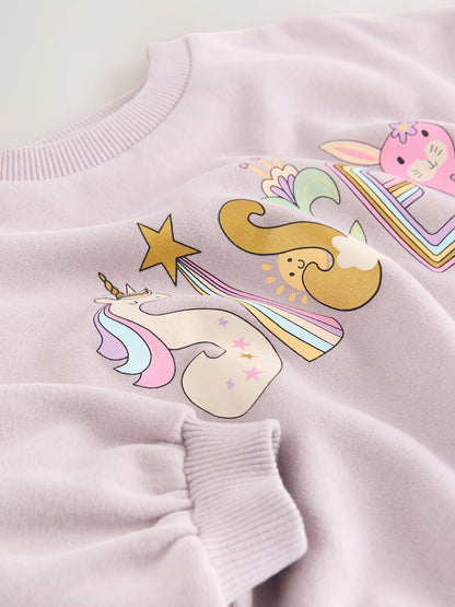 |Girl| Blusa De Gola Redonda Lilás e Roxa Sister (3 meses a 7 anos)