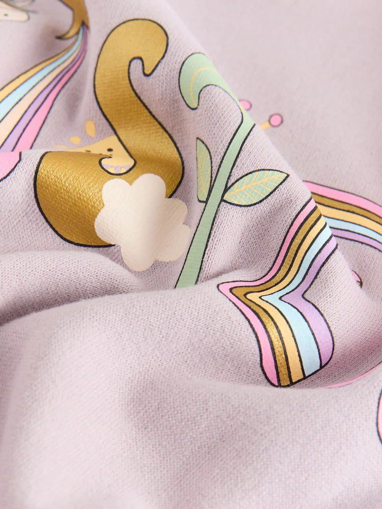 |Girl| Blusa De Gola Redonda Lilás e Roxa Sister (3 meses a 7 anos)