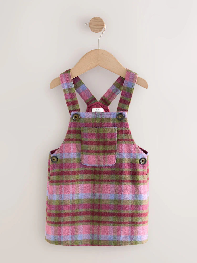 |Girl| Vestido Xadrez Roxo (3 meses a 8 anos)