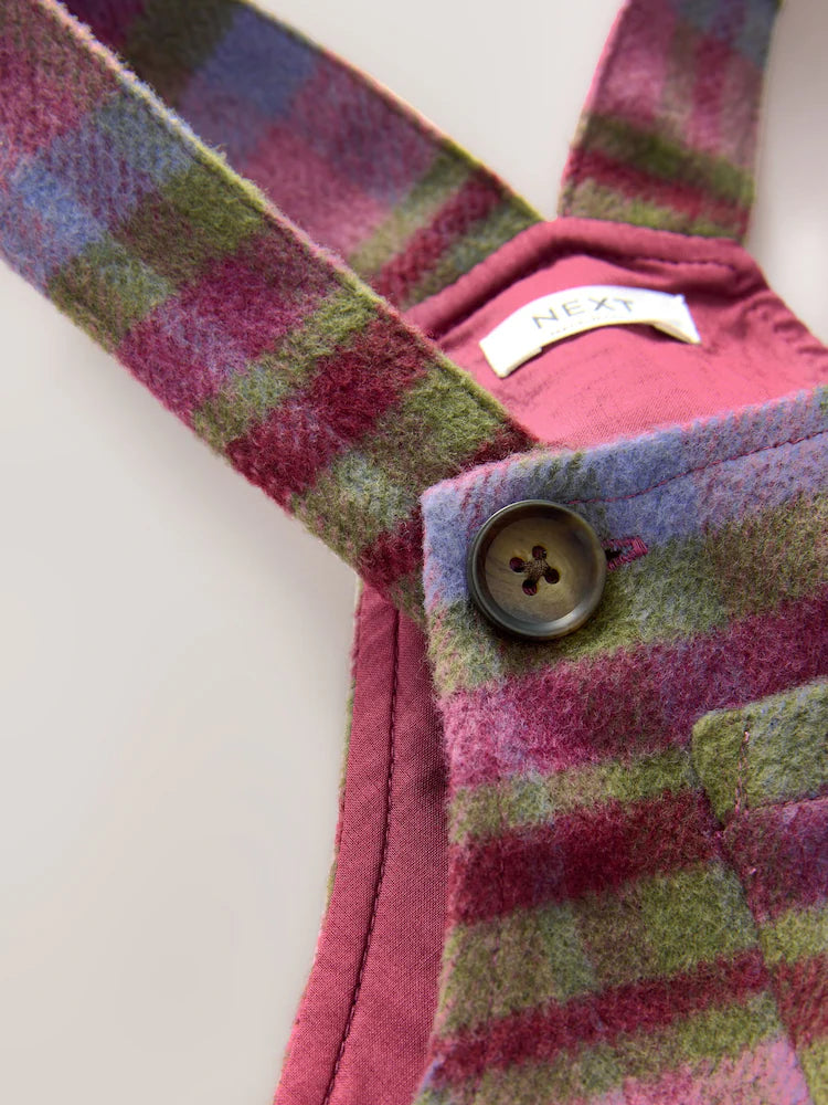 |Girl| Vestido Xadrez Roxo (3 meses a 8 anos)