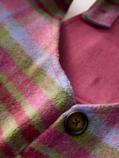 |Girl| Vestido Xadrez Roxo (3 meses a 8 anos)