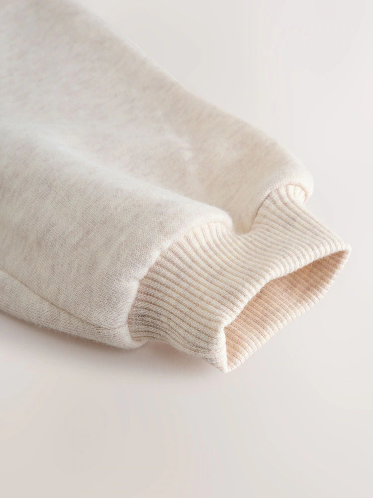 |Girl| Conjunto De 2 Peças De Saia e Leggings Em Moletom Neutro (3 meses a 7 anos)