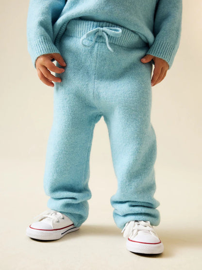 |Boy| Conjunto De Blusa De Gola Redonda e Calça De Moletom Azul Claro (3 meses a 7 anos)