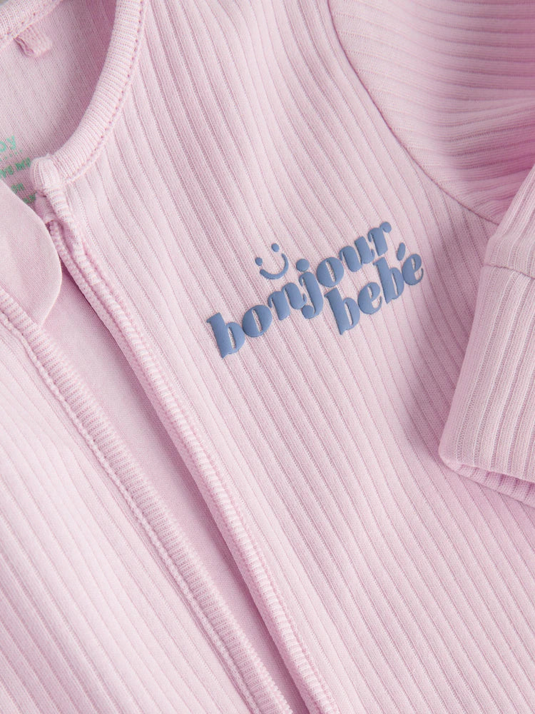 |BabyGirl| Conjunto De 3 Macacões De Dormir Para Bebês Na Cor Lilás e Roxo Com Zíper Duplo (0 meses a 3 anos) (Copy)