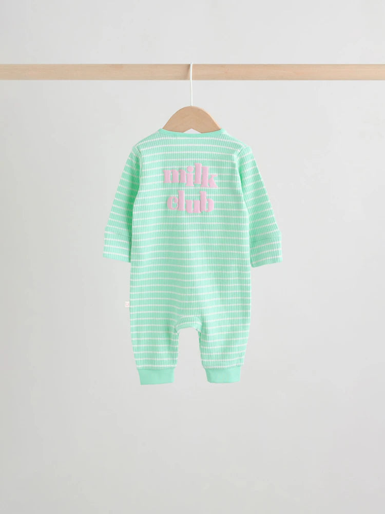 |BabyGirl| Conjunto De 3 Macacões De Dormir Para Bebês Na Cor Lilás e Roxo Com Zíper Duplo (0 meses a 3 anos) (Copy)