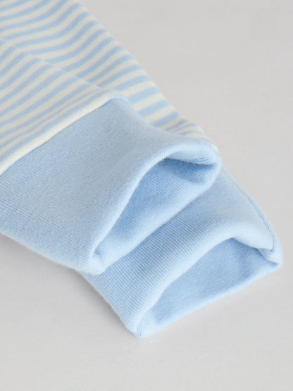 |BabyBoy| Conjunto De 3 Macacões Para Bebês Blue Bear Com Zíper Duplo (0 meses a 3 anos)