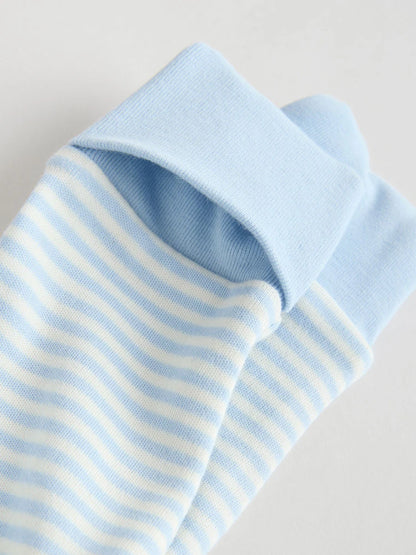 |BabyBoy| Conjunto De 3 Macacões Para Bebês Blue Bear Com Zíper Duplo (0 meses a 3 anos)