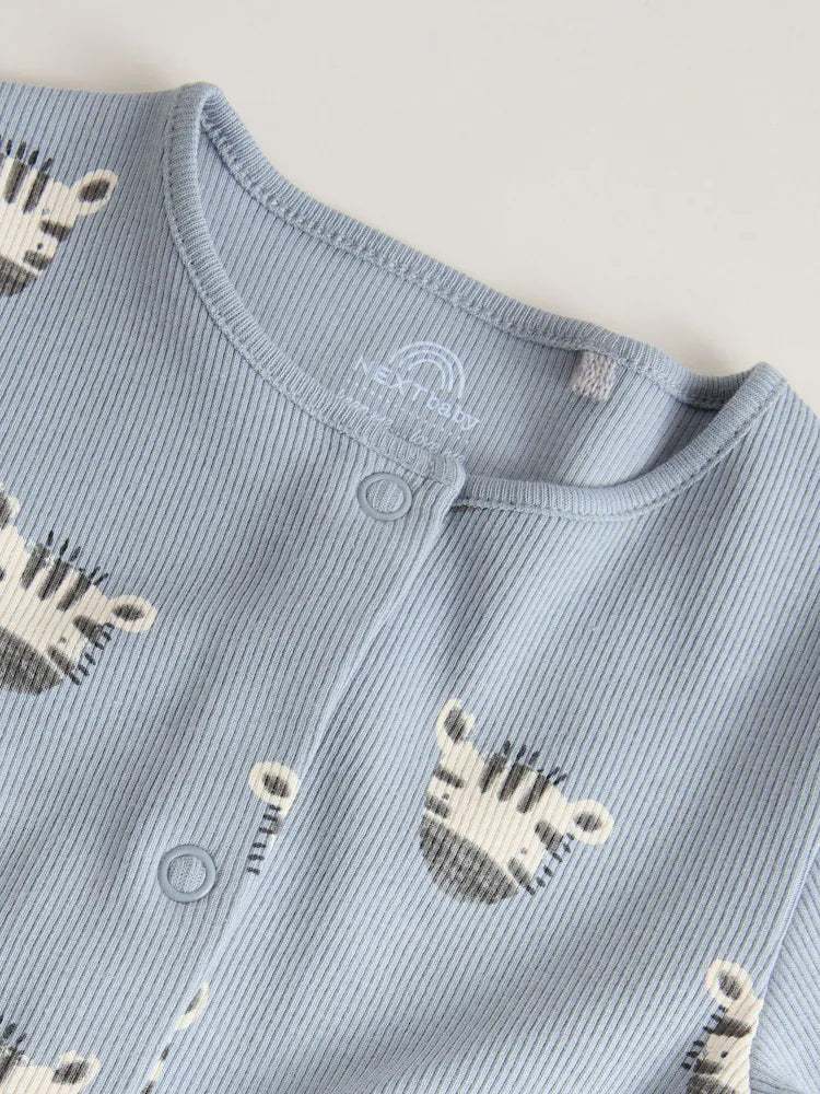 |BabyBoy| Conjunto De 4 Macacões Para Bebê Com Estampas de Animais da Safári (0 meses a 3 anos)
