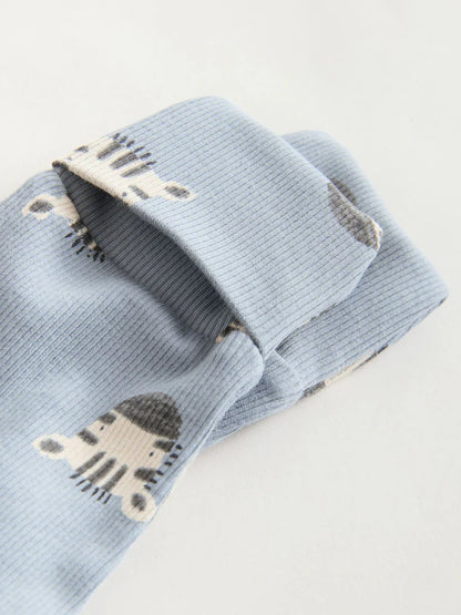 |BabyBoy| Conjunto De 4 Macacões Para Bebê Com Estampas de Animais da Safári (0 meses a 3 anos)