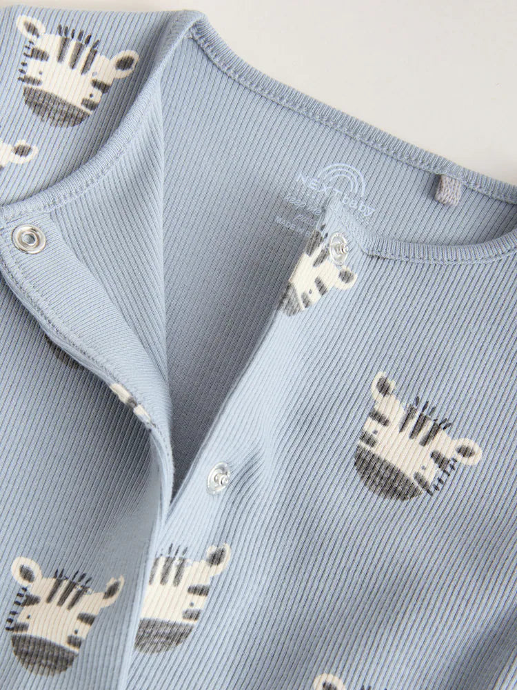 |BabyBoy| Conjunto De 4 Macacões Para Bebê Com Estampas de Animais da Safári (0 meses a 3 anos)