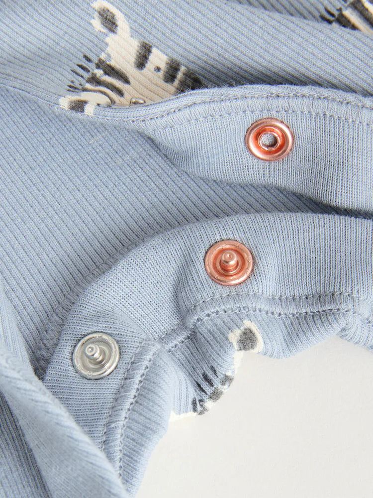 |BabyBoy| Conjunto De 4 Macacões Para Bebê Com Estampas de Animais da Safári (0 meses a 3 anos)