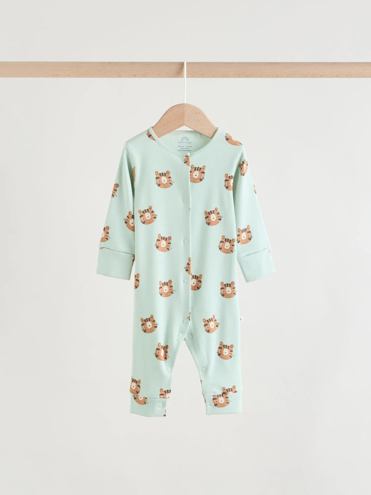 |BabyBoy| Conjunto De 4 Macacões Para Bebê Com Estampas de Animais da Safári (0 meses a 3 anos)