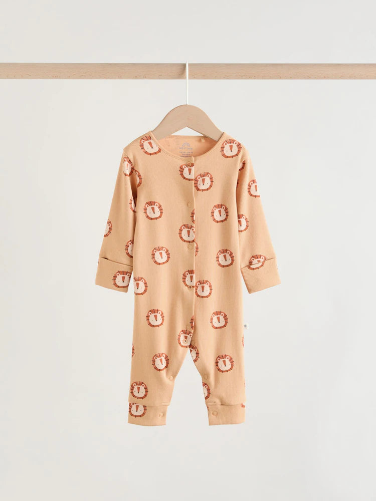 |BabyBoy| Conjunto De 4 Macacões Para Bebê Com Estampas de Animais da Safári (0 meses a 3 anos)