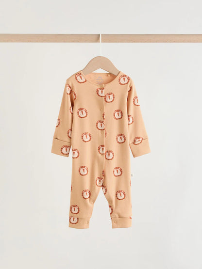 |BabyBoy| Conjunto De 4 Macacões Para Bebê Com Estampas de Animais da Safári (0 meses a 3 anos)