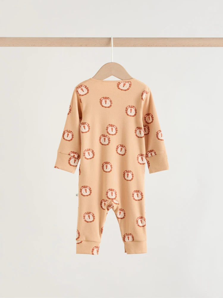 |BabyBoy| Conjunto De 4 Macacões Para Bebê Com Estampas de Animais da Safári (0 meses a 3 anos)