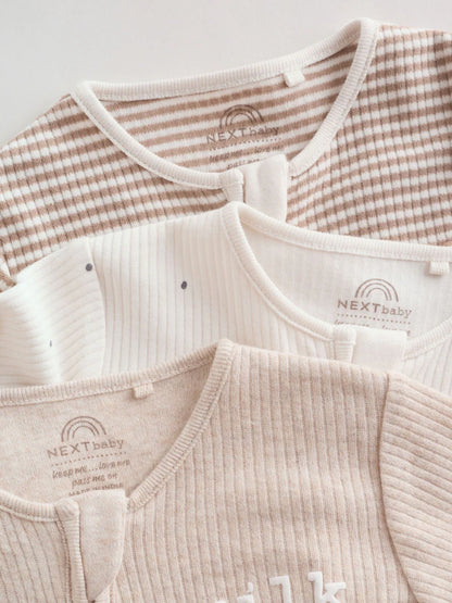 |BabyBoy| Conjunto De 3 Macacões Para Bebês Milkclub Com Zíper Duplo (0-2 anos)