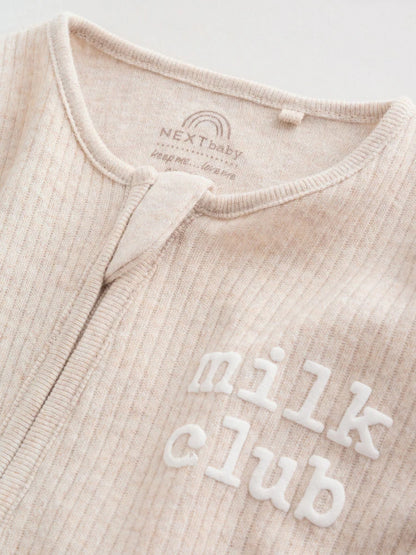 |BabyBoy| Conjunto De 3 Macacões Para Bebês Milkclub Com Zíper Duplo (0-2 anos)