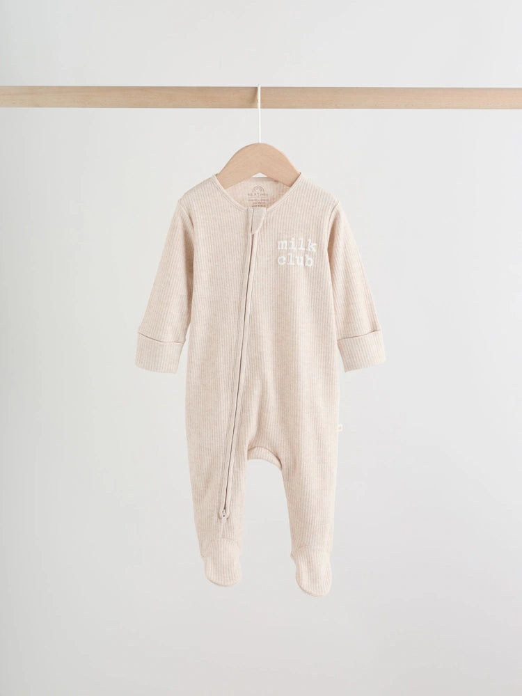 |BabyBoy| Conjunto De 3 Macacões Para Bebês Milkclub Com Zíper Duplo (0-2 anos)