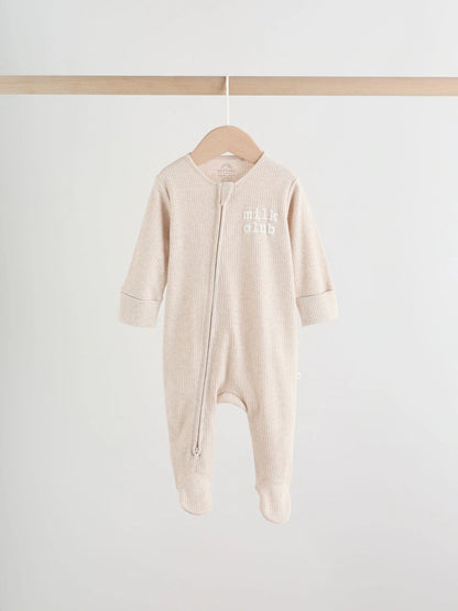 |BabyBoy| Conjunto De 3 Macacões Para Bebês Milkclub Com Zíper Duplo (0-2 anos)