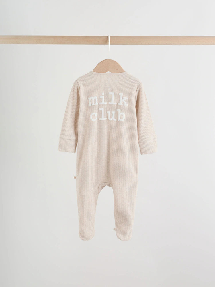 |BabyBoy| Conjunto De 3 Macacões Para Bebês Milkclub Com Zíper Duplo (0-2 anos)